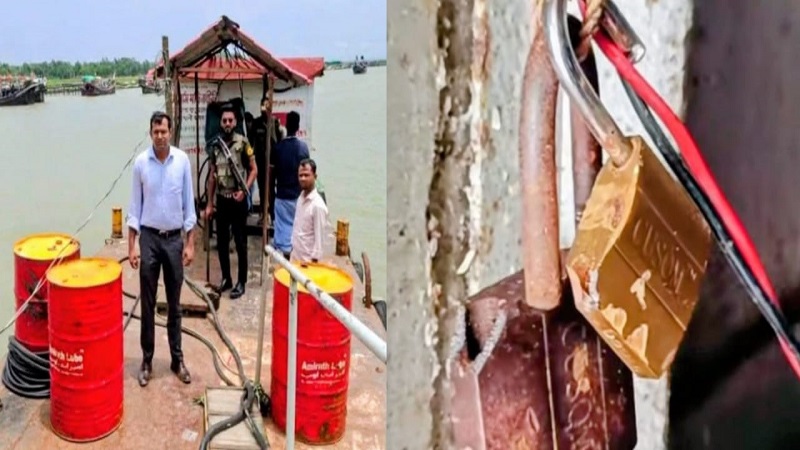 প্রশাসনকে বৃদ্ধাঙ্গুলী দেখিয়ে সিলগালা ভেঙে ফের তেল বিক্রি